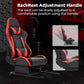 Zootopo Rear Seat Bottom Brackets of 30mm Square Tube Racing Simlator Cockpit with Red Seat， DIY Upgraded Racing Seat Gaming Steering Wheel Stand Thickened Steel Adjustable