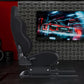 Zootopo Racing Simulator Cockpit with Black Seat, for Steering Wheel Stands, Double Locking Slides Cloth Breathable Gaming Seat,Add-On Stand
