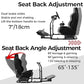 Hottoby Racing Simulator Cockpit with Black Seat Stability Upgrade Multi-level Adjustment Fit for Logitech,Thrustmaster G29,G920,G923,No Handbrake,Pedals,Steering Wheel
