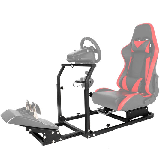 G923 Racing Simulator Cockpit Stability Upgrade&Multi-level Adjustment Fit for Logitech/Thrustmaster G25,G29,G920 Gaming Steering Wheel Stand,No Handbrake,Pedals,Steering Wheel,Seat