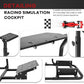 Hottoby G923 Racing Simulator Cockpit Stability Upgrade&Multi-level Adjustment Fit for Logitech/Thrustmaster G25,G29,G920 Gaming Steering Wheel Stand,No Handbrake,Pedals,Steering Wheel,Seat