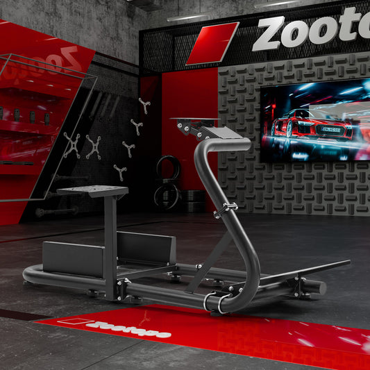 Zootopo Racing Sim Cockpit Wheel Stand fits for Logitech/Thrustmaster g25,g27,g923,t3pa,T248x,T80,T300RS TX, 50mm Round Tube Freedom Upgrade Steering Wheel Pedal Seat Not Included