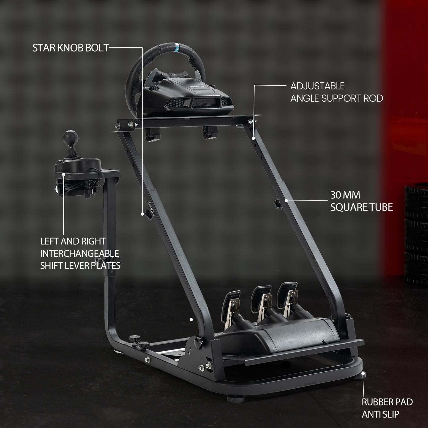 Zootopo  G920 Racing Wheel Stand Shifter Mount Pro Fit for Logitech G25 G27 G29 G923 Tilt-Adjustable Racing Simulator Steering wheel Stand ,wheel and Pedals NOT Included