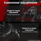 Zootopo Racing simulator Stand with Pulley Chair Fixing, Fit for Logitech G25 G27 G920/Fanatec/Thrustmaster, Adjustable Foldable Without Steering Wheel,Pedal and Handbrake