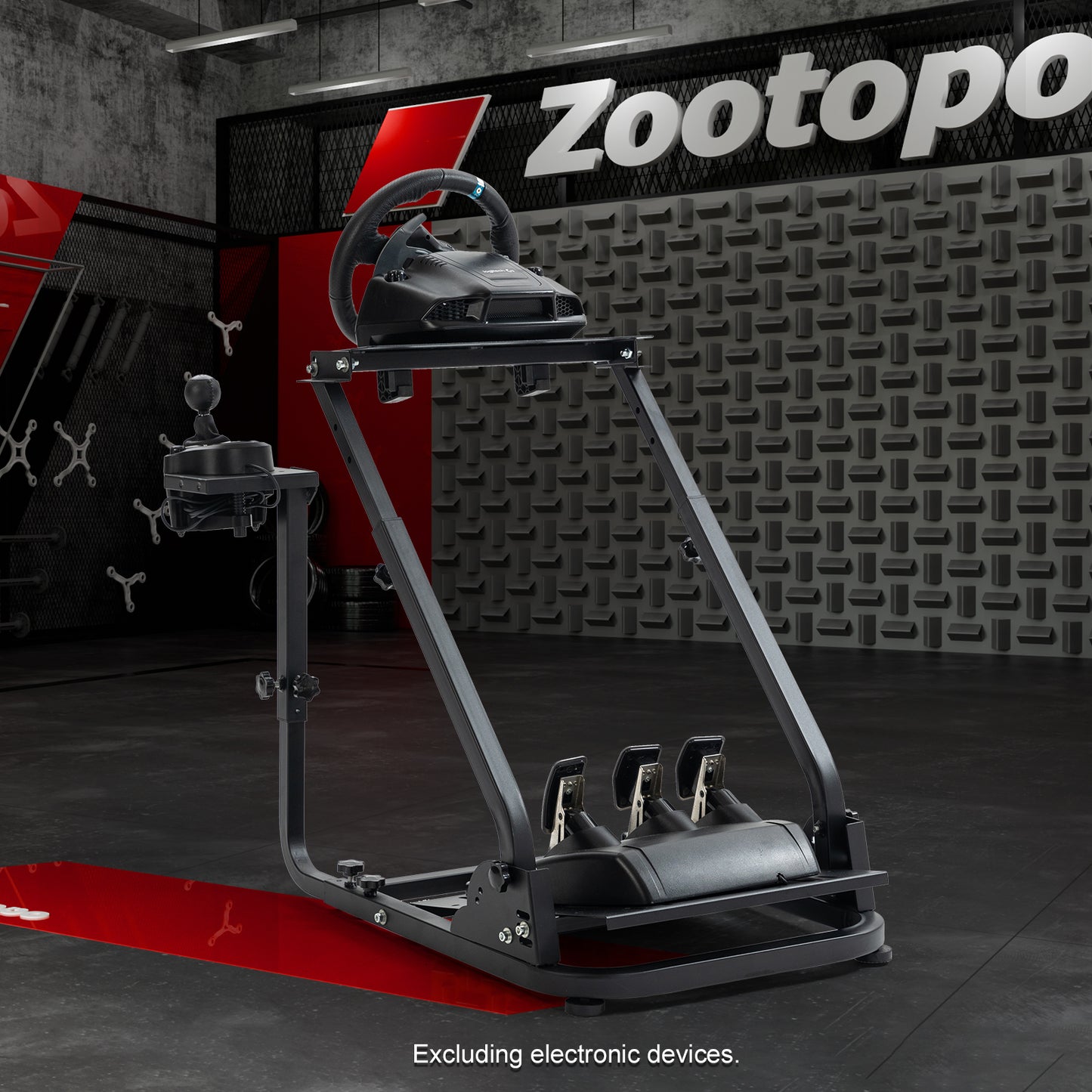 Zootopo  G920 Racing Wheel Stand Shifter Mount Pro Fit for Logitech G25 G27 G29 G923 Tilt-Adjustable Racing Simulator Steering wheel Stand ,wheel and Pedals NOT Included