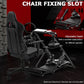Zootopo Foldable Flight Simulation Cockpit with Fixed Slot Fit for Logitech/Thrustmaster/Hotas Warthog/Fanatec,  Adjustable Fight Sim Mount Pedals, Steering Wheel Not Included