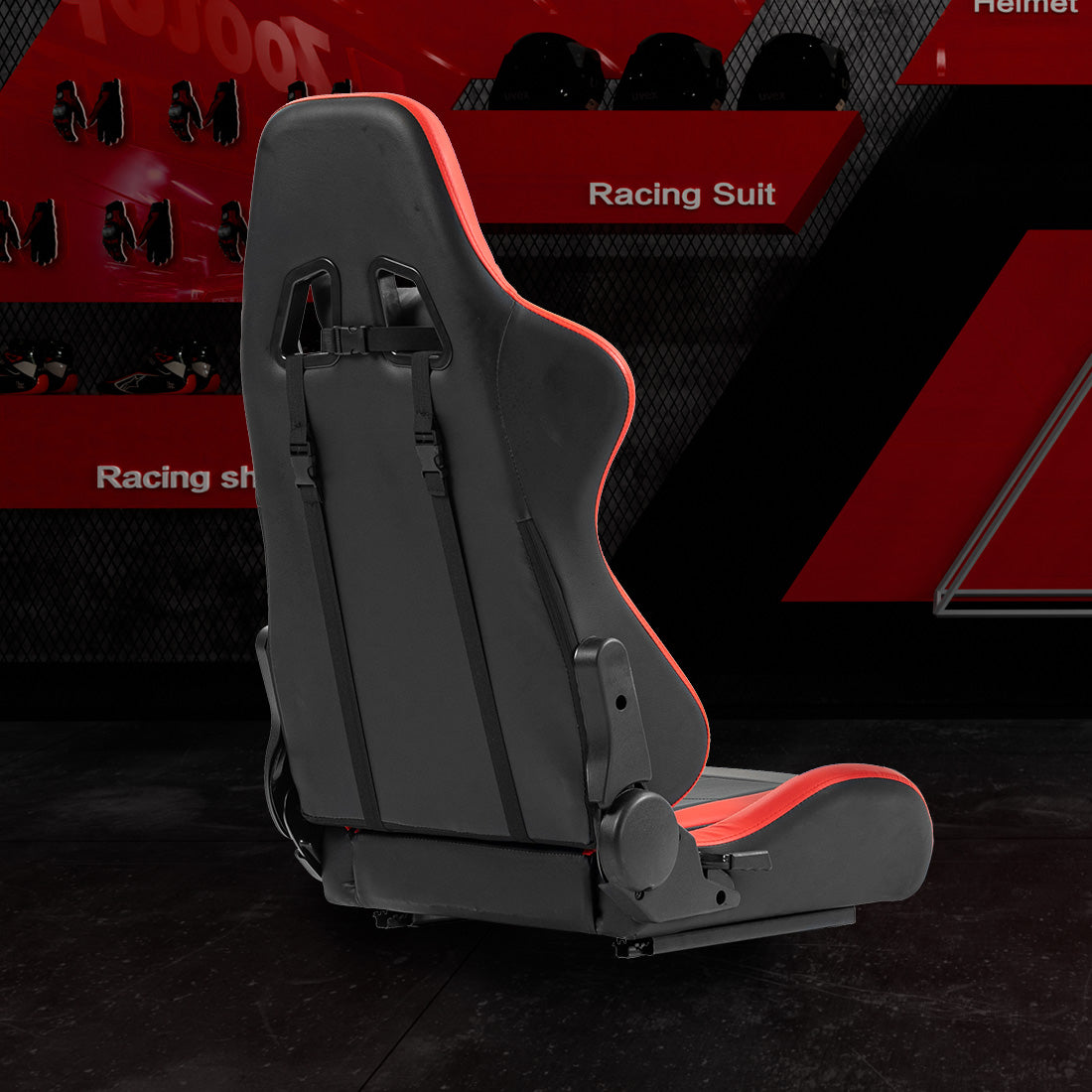 Zootopo Ergonomic Red Racing Seat with Adjustable Double Slides Fit Racing Simulator Cockpit Wheel Stand Gaming Chair Video Game Chairs