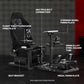 Zootopo Flight  Racing Simulator Cockpit Multi-Function Seat, Compatible with HOTAS Warthog, G Saitek, Logitech G920 G923, Thrustmaster T150, Xbox, PC ,without steering wheel, pedals, handbrake, throttle, joystick