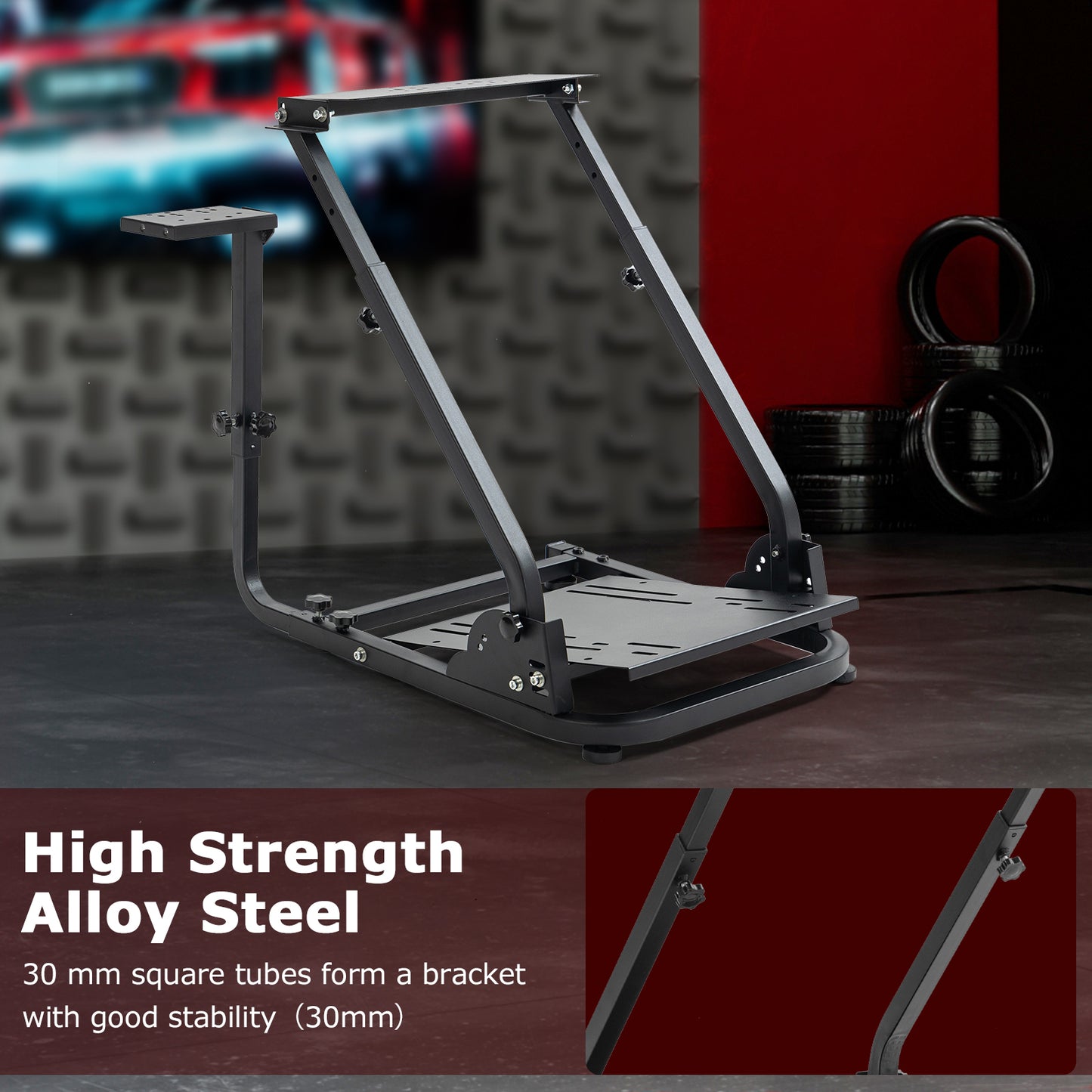 Zootopo  G920 Racing Wheel Stand Shifter Mount Pro Fit for Logitech G25 G27 G29 G923 Tilt-Adjustable Racing Simulator Steering wheel Stand ,wheel and Pedals NOT Included