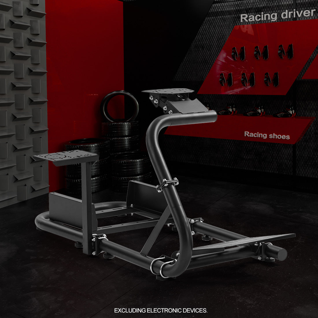 Zootopo Racing Sim Cockpit Wheel Stand fits for Logitech/Thrustmaster g25,g27,g923,t3pa,T248x,T80,T300RS TX, 50mm Round Tube Freedom Upgrade Steering Wheel Pedal Seat Not Included