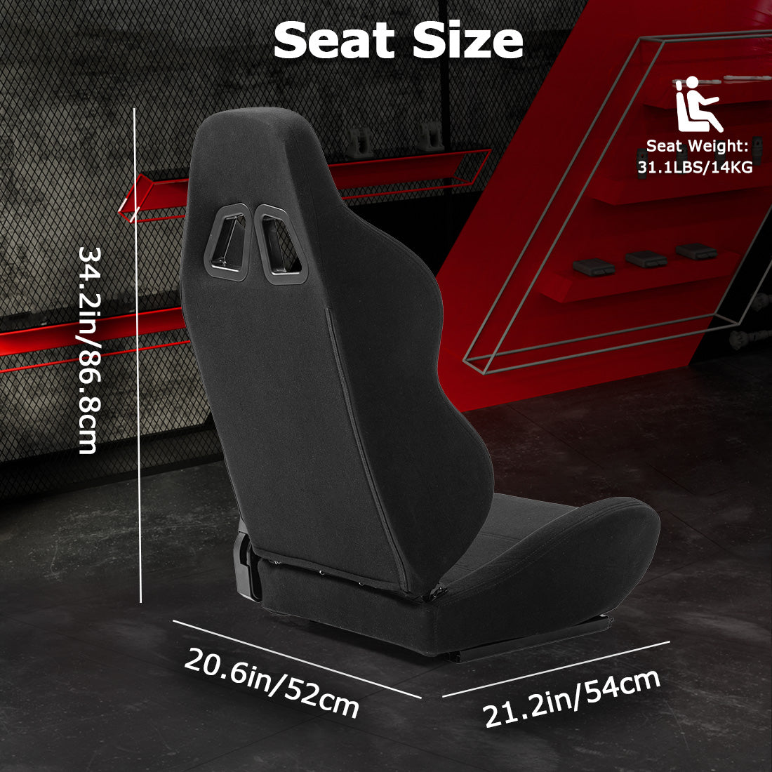 Zootopo Racing Seat with Adjustable Slide Adapt Racing Wheel Stand for Logitech G25 G27 G29 G920 Thrustmaster T80 T150 T300 T500 T300RS T500RS T-GT Racing Wheel Shifter and Pedals