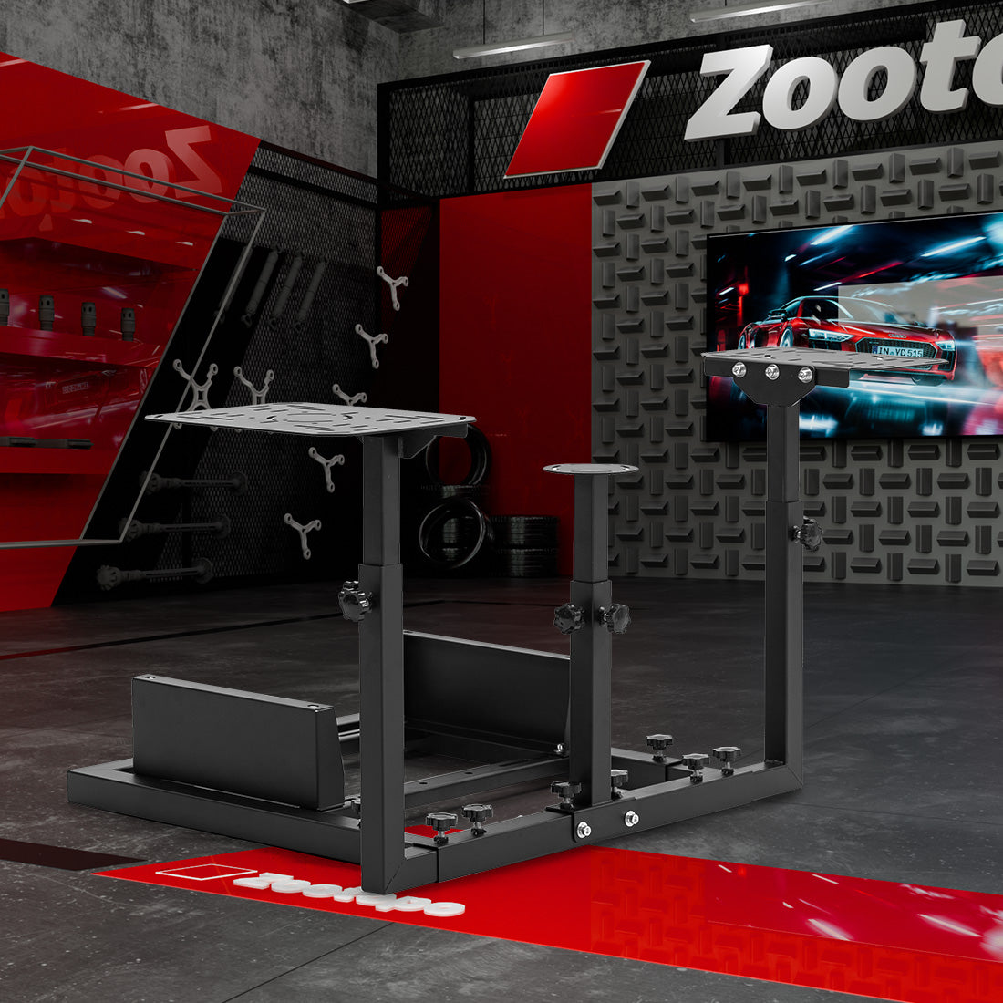 Zootopo Flight Simulator Cockpit  Fit for Logitech X52 PRO,X56, Thrustmaster T16000M,HotasWarthing Flight Stick,Unlimited Adjustment,Not Include Steering Wheel,Pedals,Handbrake and Joystick