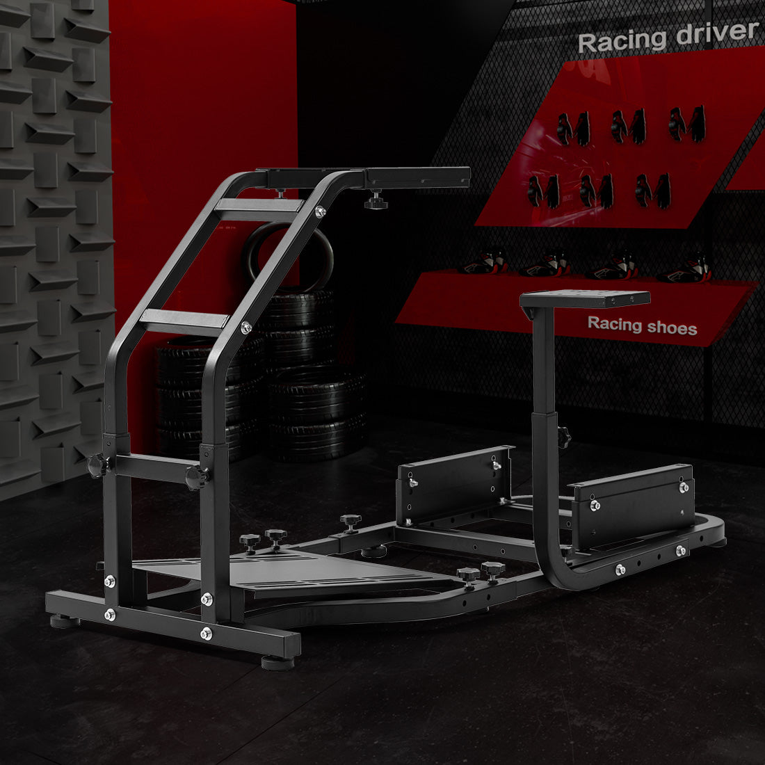 Zootopo Adjustable Racing Sim Cockpit Unobstructed Design for Both Legs Fit for Logitech/Thrustmaster G29 G923 G25 T80 T150 Racing Wheel Cockpit Not Include Steering Wheel,Pedals,Handbrake