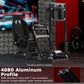 Zootopo 8040 Aluminum Profile Racing Simulator Cockpit with Black Seat & Monitor Frame Fit for Logitech/Thrustmaster/Fanatec G25 G27 G29 G923 T80,F1 Trunk,No Handbrake,Pedals & Steering Wheel