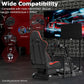 Zootopo 8040 Aluminum Profile Racing Simulaor Cockpit with Red Seat & Monitor Frame Fit for Logitech/Thrustmaster/Fanatec G920,G923&T80 Professional,F1 Trunk,No Handbrake,Pedals,Steering Wheel