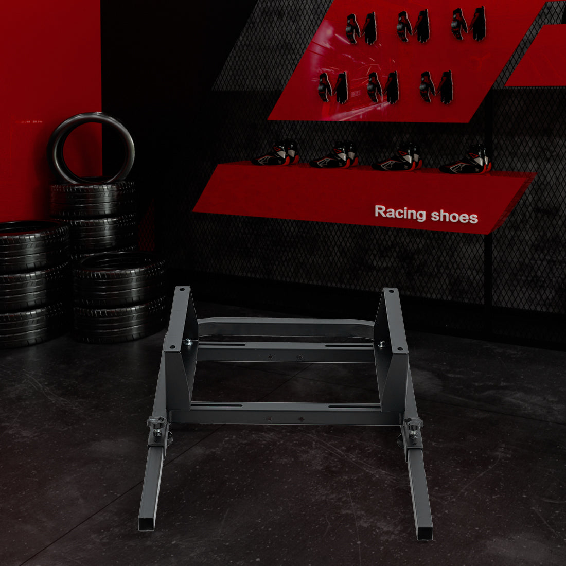 Zootopo Rear Seat Stand Racing Wheel Frame Parts/Accessories Mounting Seat Installable Most Chair Stand Simulator Cockpit Wheel and Pedals Not Included