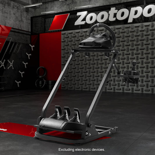 Zootopo Racing Steering Wheel Stand, Foldable Multi-level Adjustable, Fit for Logitech G920/Thrustmaster/PXN, Easy Storage&Install Gaming Simulator Cockpit, No Handbrake, Pedal or Steering Wheel