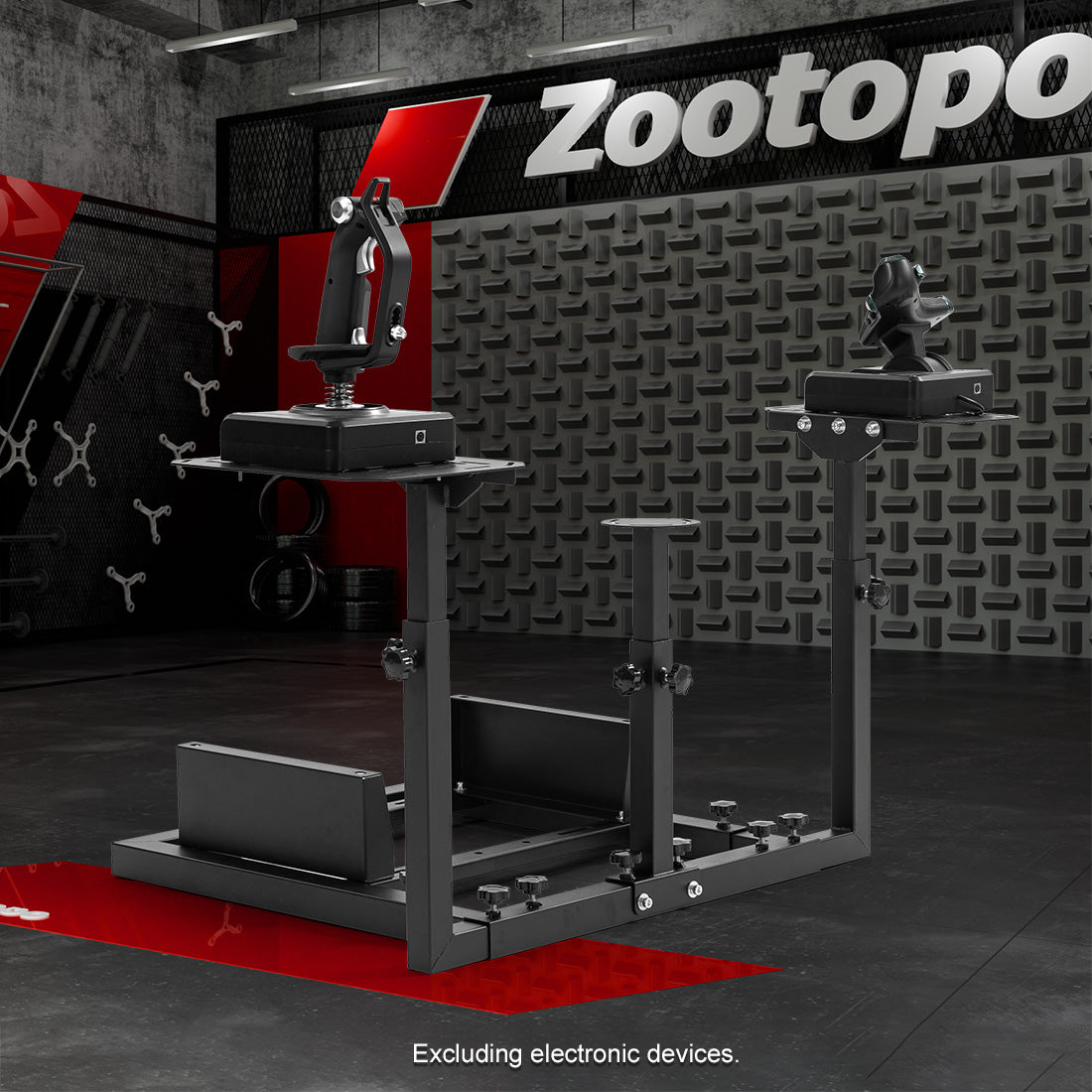 Zootopo Flight Simulator Cockpit  Fit for Logitech X52 PRO,X56, Thrustmaster T16000M,HotasWarthing Flight Stick,Unlimited Adjustment,Not Include Steering Wheel,Pedals,Handbrake and Joystick