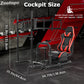 Zootopo Racing Sim Cockpit with Triple Monitor Mount and Seat Fits for Logitech/Thrustmaster/Fanatec/Moza G29 G920 G923 CSL-DD T248 Without Steering Wheel, Pedals ,TV and Shifter
