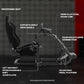 Zootopo Professional Racing Simulator Cockpit with Black Seat, Fit for Logitech G920/Thrustmaster/Moza, Streamlined Dual-arm Design, No Wheel, Pedals, Handbrake, and Monitor Stand