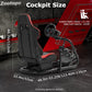 Zootopo Adjustable Racing Cockpit Red Seat Fit for Logitech, Thrustmaster,G923,G920,Wheel Shifter Pedals Not Included