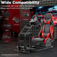 Zootopo Adjustable Racing Sim Cockpit with Red Seat Unobstructed Design for Both Legs Fit for Logitech/Thrustmaster G29 G923 G25 T80 T150 Racing Wheel Cockpit Not Include Steering Wheel,Pedals,Handbrake