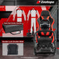 Zootopo Professional Racing Simulator Cockpit Frame with Red Seat, Fit for Logitech G920/Thrustmaster/Moza, Streamlined Dual-arm Design, No Wheel, Pedals, Handbrake and Monitor Stand