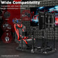 Zootopo Racing Simulator Cockpit with Red Seat and Monitor Mount, crafted from 3060 Aluminum Profile,Fit for Thrustmaster/Fanatec/Logitech G29 GPro, Unlimited Adjustment,Not Include Steering Wheel,Pedals,Handbrake