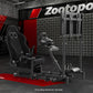 Zootopo Racing Cockpit with TV Stand &Black Seat Fit for Logitech,Thrustmaster,G25,G920,T500,Wheel Shifter Pedals Not Included