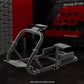 Zootopo Professional Racing Simulator Cockpit Frame Large Round Tube, Fit for Logitech G920/Thrustmaster/Moza, Streamlined Dual-arm Design, No Wheel, Pedals, Handbrake, Seat and Monitor Stand