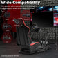 Zootopo Adjustable Racing Sim Cockpit with Red Seat Unobstructed Design for Both Legs Fit for Logitech/Thrustmaster G29 G923 G25 T80 T150 Racing Wheel Cockpit with Monitor Stand Not Include Steering Wheel,Pedals,Handbrake