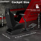 Zootopo Racing Simulator Cockpit with BlackSeat Multi-level Adjustment Fit for Logitech/Thrustmaster/Fanatec G29,G920,G923&T300RS&CSL-DD One-Piece Cockpit,Wheel,Handbrake and Pedals Not Included