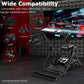 Zootopo Foldable Flight Simulation Cockpit with Fixed Slot Fit for Logitech/Thrustmaster/Hotas Warthog/Fanatec,  Adjustable Fight Sim Mount Pedals, Steering Wheel Not Included