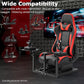 Zootopo Flight Simulator Cockpit with Red Seat Fit for Logitech X52 PRO,X56, Thrustmaster T16000M,HotasWarthing Flight Stick,Unlimited Adjustment,Not Include Steering Wheel,Pedals,Handbrake and Joystick