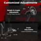 Zootopo Racing Simulator Cockpit with BlackSeat Multi-level Adjustment Fit for Logitech/Thrustmaster/Fanatec G29,G920,G923&T300RS&CSL-DD One-Piece Cockpit,Wheel,Handbrake and Pedals Not Included
