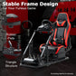 Zootopo Racing Simulator Cockpit with Red Seats, Fit for Logitech G923/G29/G920, Thrustmaster, Fanatec, Unlimited Adjustment,Not Included Shifter,Wheel,Pedals