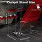 Zootopo Adjustable Sim Racing Cockpit with Monitor Mount, Fit for Logitech G923,Thrustmaster Wheels, Frame Double Arm Reinforcement, No Steering Wheel,Pedal,Display and Seat