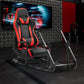 Zootopo Adjustable Sim Racing Cockpit with Red Seat, Fit for Logitech/Thrustmaster/Fanatec G920 G923 G29 Frame, Double Arm Reinforcement, No Steering Wheel, Pedal, Handbrake