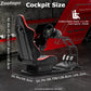 Zootopo Adjustable Racing Sim Cockpit with Red Seat Unobstructed Design for Both Legs Fit for Logitech/Thrustmaster G29 G923 G25 T80 T150 Racing Wheel Cockpit Not Include Steering Wheel,Pedals,Handbrake