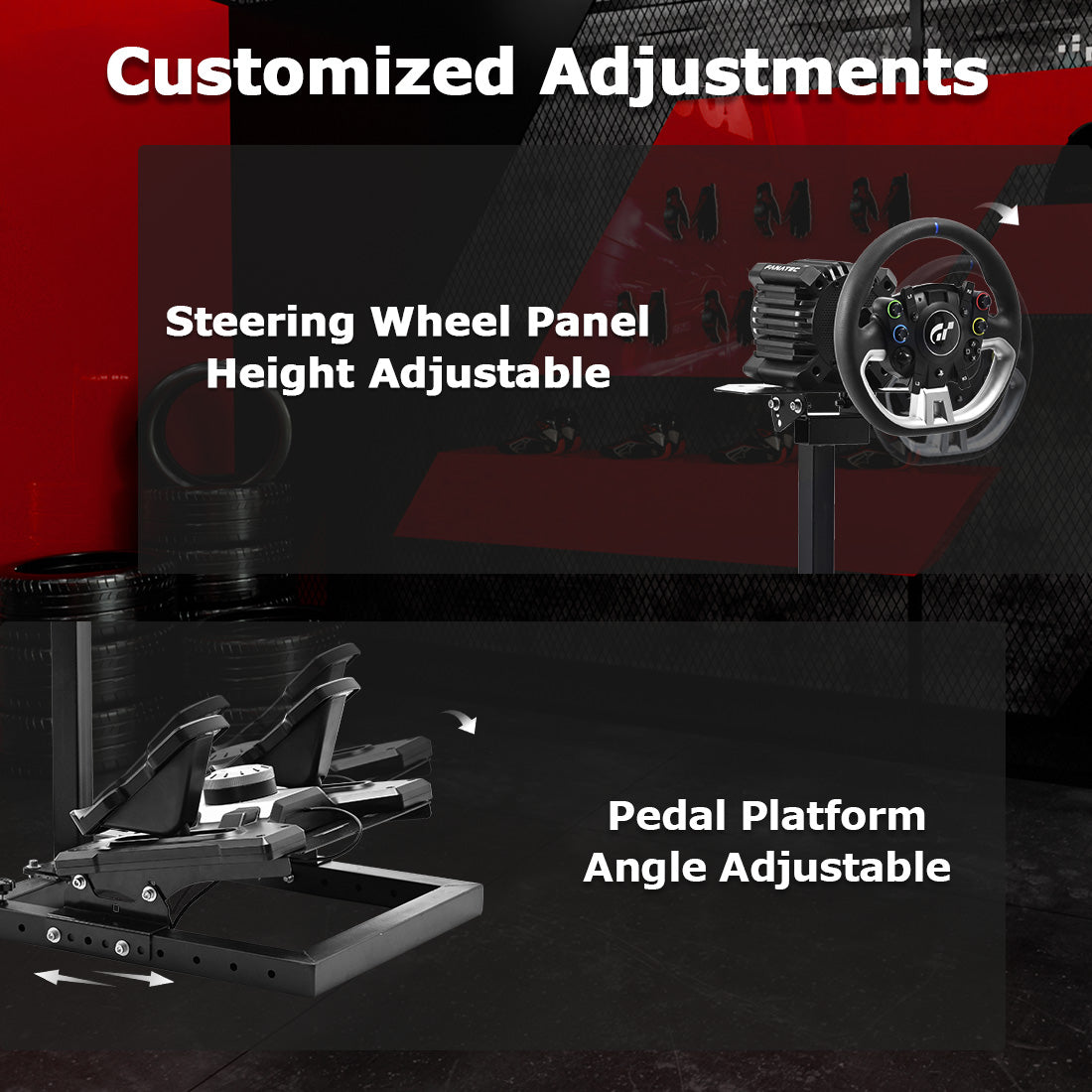 Zoopoto Flight Racing Simulator Cockpit Game Stand Fit for Thrustmaster HOTAS Warthog,TPTPR_Rudder,Logitech G29 G920 G923, Unlimited Adjustment,Suitable for flight and racing simulations,Not Included Wheels,Pedals,Throttle,Joystick