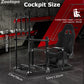 Zootopo 3060 Aluminum Profile Racing Simulator Cockpit with Monitor Mount, Fit for Thrustmaster/Fanatec/Logitech G29 , Adjustable Driving Simulator cockpit, Does Not Include Steering Wheel, Pedals, or Handbrake