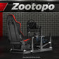 Zootopo 8040 Aluminum Profile Racing Sim Cockpit with Red Seat Fit Logitech G923 G920, Adjuatable Driving Simulator Cockpit Not Include Steering Wheel,Pedals,Handbrake