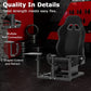 Zootopo Flight Simulator Cockpit with Black Seat Fit for Logitech X52 PRO,X56, Thrustmaster T16000M,HotasWarthing Flight Stick,Unlimited Adjustment,Not Include Steering Wheel,Pedals,Handbrake and Joystick
