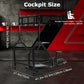 Zootopo Adjustable Racing Sim Cockpit with Triple Monitor Stand Unobstructed Design for Both Legs Fit for Logitech/Thrustmaster G29 G923 G25 T80 T150 Racing Wheel Cockpit Not Include Steering Wheel,Pedals,Handbrake
