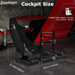 Zootopo 3060Aluminum Profile Racing Simulator Cockpit with Seat, Supports Adjustment, Compatible with Thrustmaster/Fanatec/Logitech G29 Steering Wheels,and designed  for the Sim Frame 3060 Chassis,Does Not Include Steering Wheel, Pedals, or Handbrake