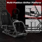 Zootopo Professional Racing Simulator Cockpit with Black Seat, Fit for Logitech G920/Thrustmaster/Moza, Streamlined Dual-arm Design, No Wheel, Pedals, Handbrake, and Monitor Stand