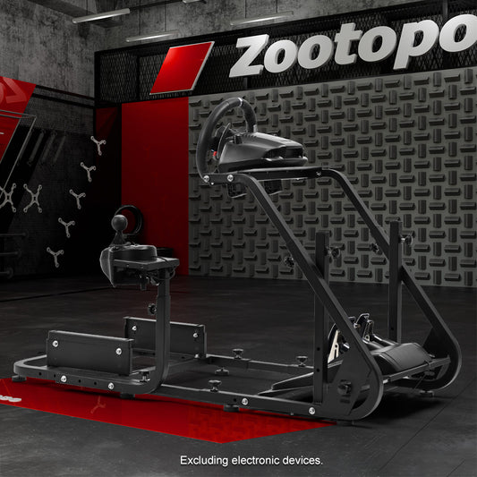 Zootopo Racing Simulator Cockpit Mountable Monitor Stand&Adjustable, Fits for Logitech/Thrustmaster/Fanatec G920 G923 G29&T80 T150, Frame Double Arm Reinforcement, No Steering Wheel,Pedal,Handbrake,Seat