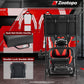 Zootopo Professional Racing Simulator Cockpit Frame with Red Seat&Monitor Stand, Fit for Logitech G920/Thrustmaster/Moza, Streamlined Dual-arm Design, No Wheel, Pedals, Handbrake and Monitor