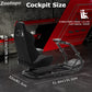 Zootopo Professional Racing Simulator Cockpit with Black Seat, Fit for Logitech G920/Thrustmaster/Moza, Streamlined Dual-arm Design, No Wheel, Pedals, Handbrake, and Monitor Stand