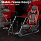 Zootopo Adjustable Sim Racing Cockpit with Red Seat, Fit for Logitech/Thrustmaster/Fanatec G920 G923 G29 Frame, Double Arm Reinforcement, No Steering Wheel, Pedal, Handbrake